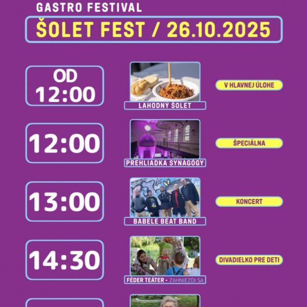 SHALOM CHAVERIM – Festival židovskej kultúry v Senci