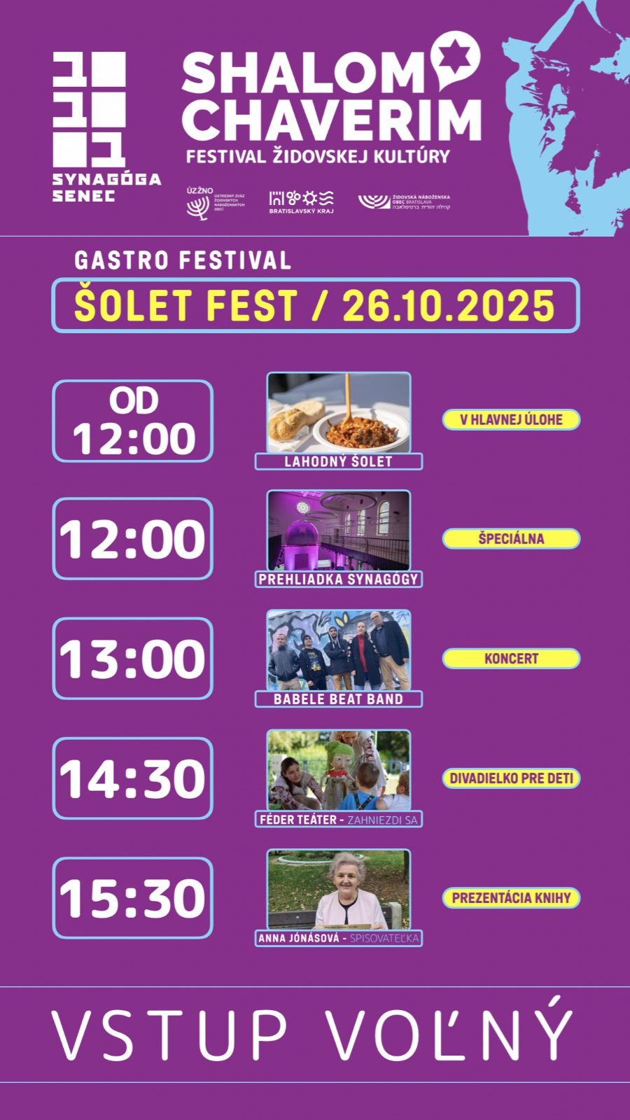 SHALOM CHAVERIM – Festival židovskej kultúry v Senci SHALOM CHAVERIM – Festival židovskej kultúry v Senci